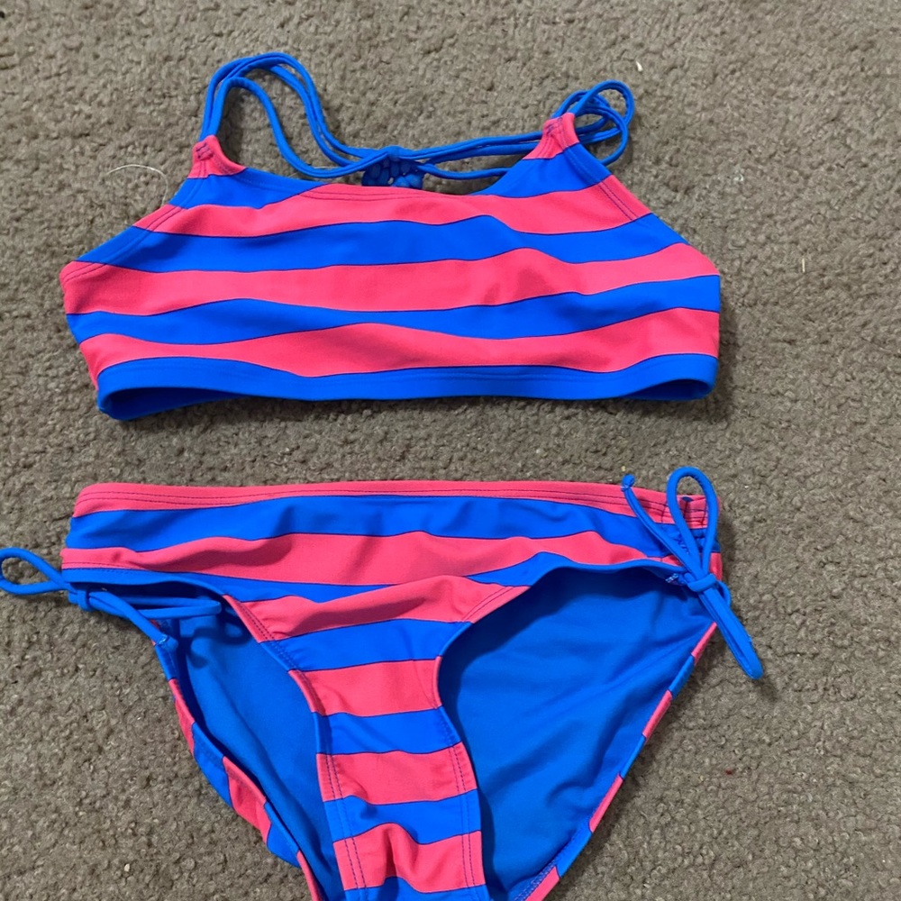 striped bikini